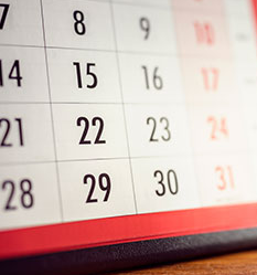 Calendario de ayudas