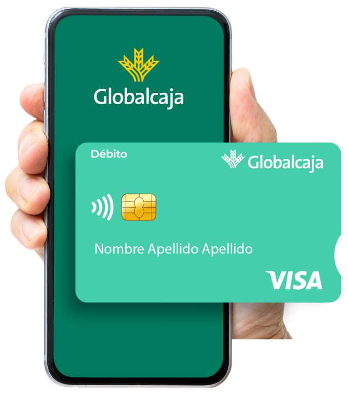 teléfono móvil con el simulador de hipotecas de Globalcaja, para calcular la cuota de tu préstamo hipotecario en un minuto