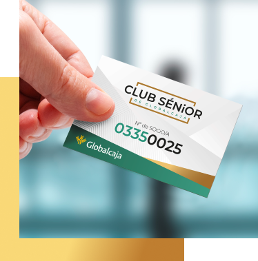tarjeta del club senior de globalcaja con numero de socio